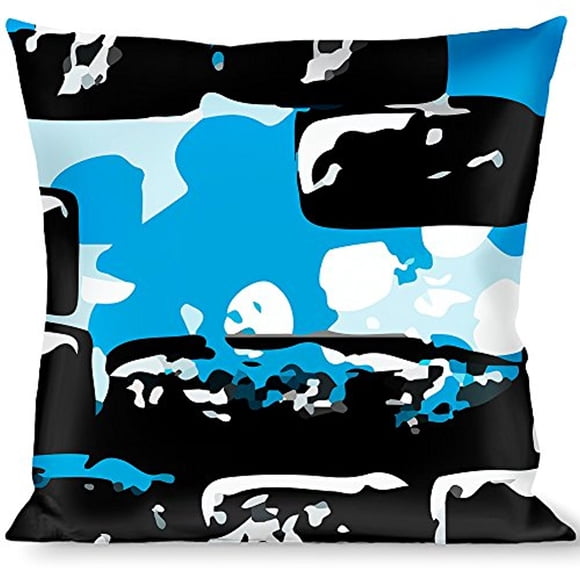 buckle-down throw pillow - grunge bricks blue