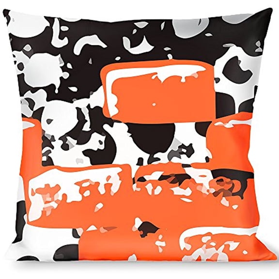 Buckle-Down Throw Pillow - Grunge Bricks Orange