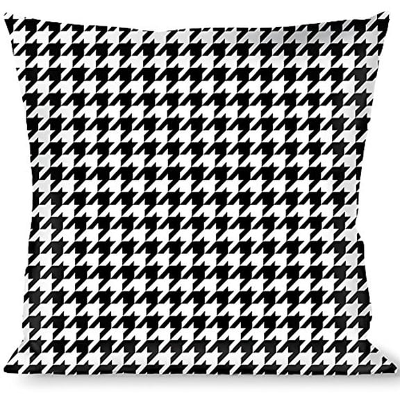 Buckle-Down Throw Pillow - Houndstooth Black White