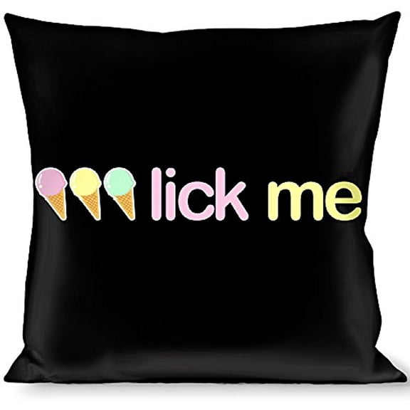 buckle-down throw pillow - lick me ice cream cones