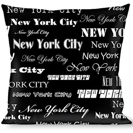 Buckle-Down Throw Pillow - New York City Black White