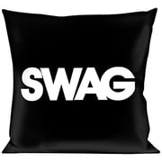 Buckle-Down Throw Pillow - SWAG Black White