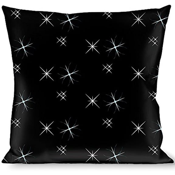 buckle-down throw pillow - shining stars black white