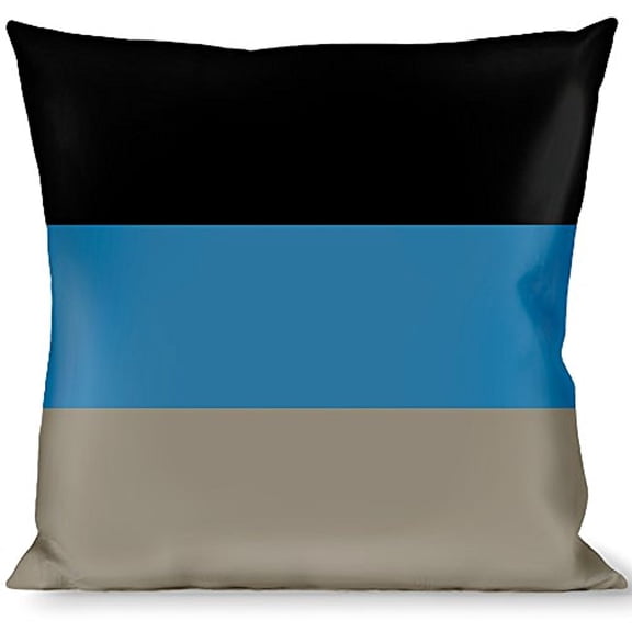 Buckle-Down Throw Pillow - Stripes Black Turquoise Gray