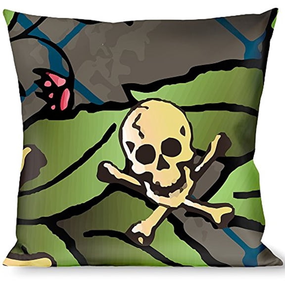 Buckle-Down Throw Pillow - Trust No One Gray