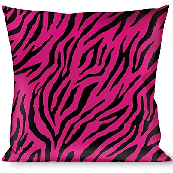 Buckle-Down Throw Pillow - Zebra 2 Fuchsia Pink