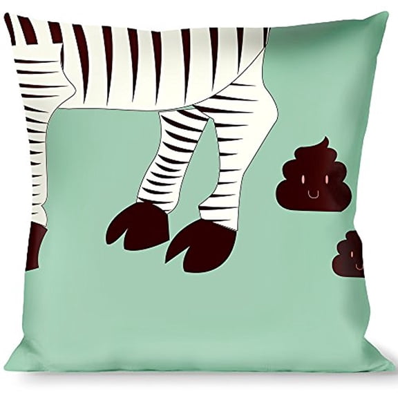 Buckle-Down Throw Pillow - Zebra Poops Color