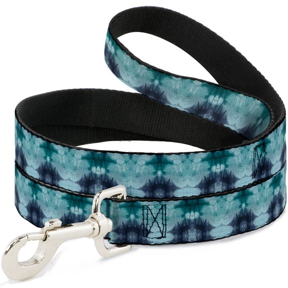 Buckle-Down Pet Leash, Dog Leash, Tie Dye Reflection Turquoise Blues, 4 Feet Long 1.0 Inch Wide