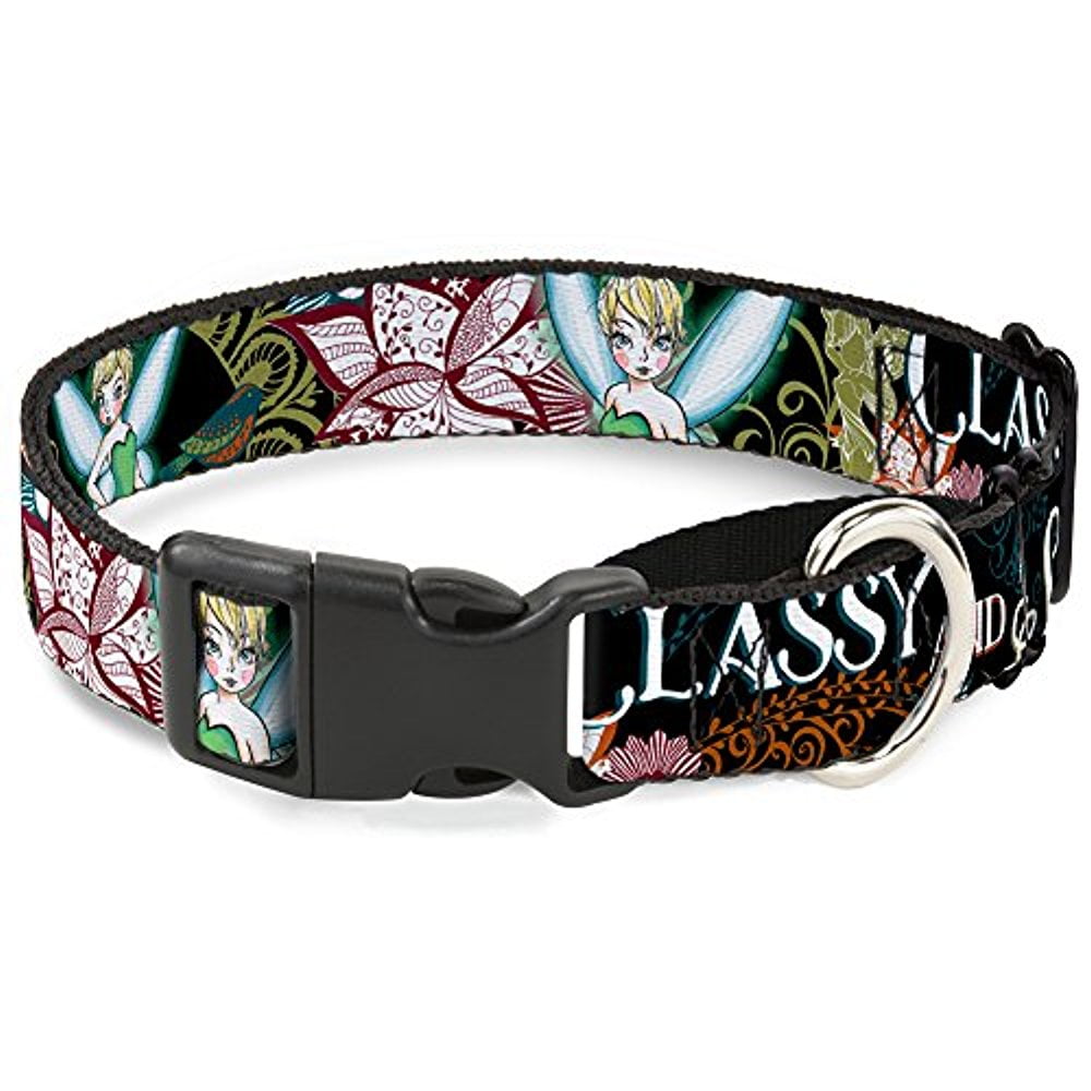 Buckle-Down "Tinker Bell Floral Collage CLASSY AND SASSY" Martingale Dog Collar