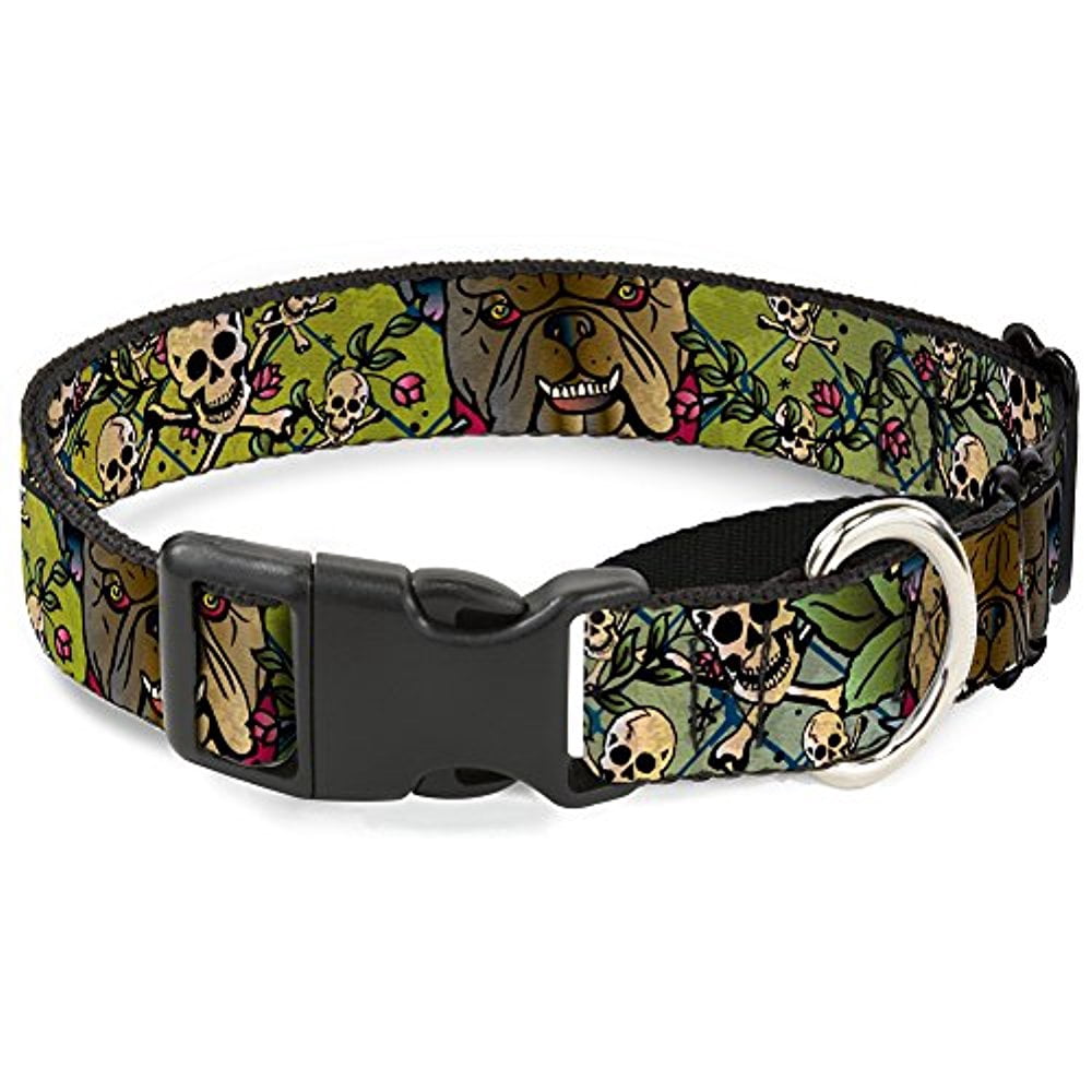 Buckle-Down Trust No One C U Yellowith Green Blue-S Martingale Dog Collar