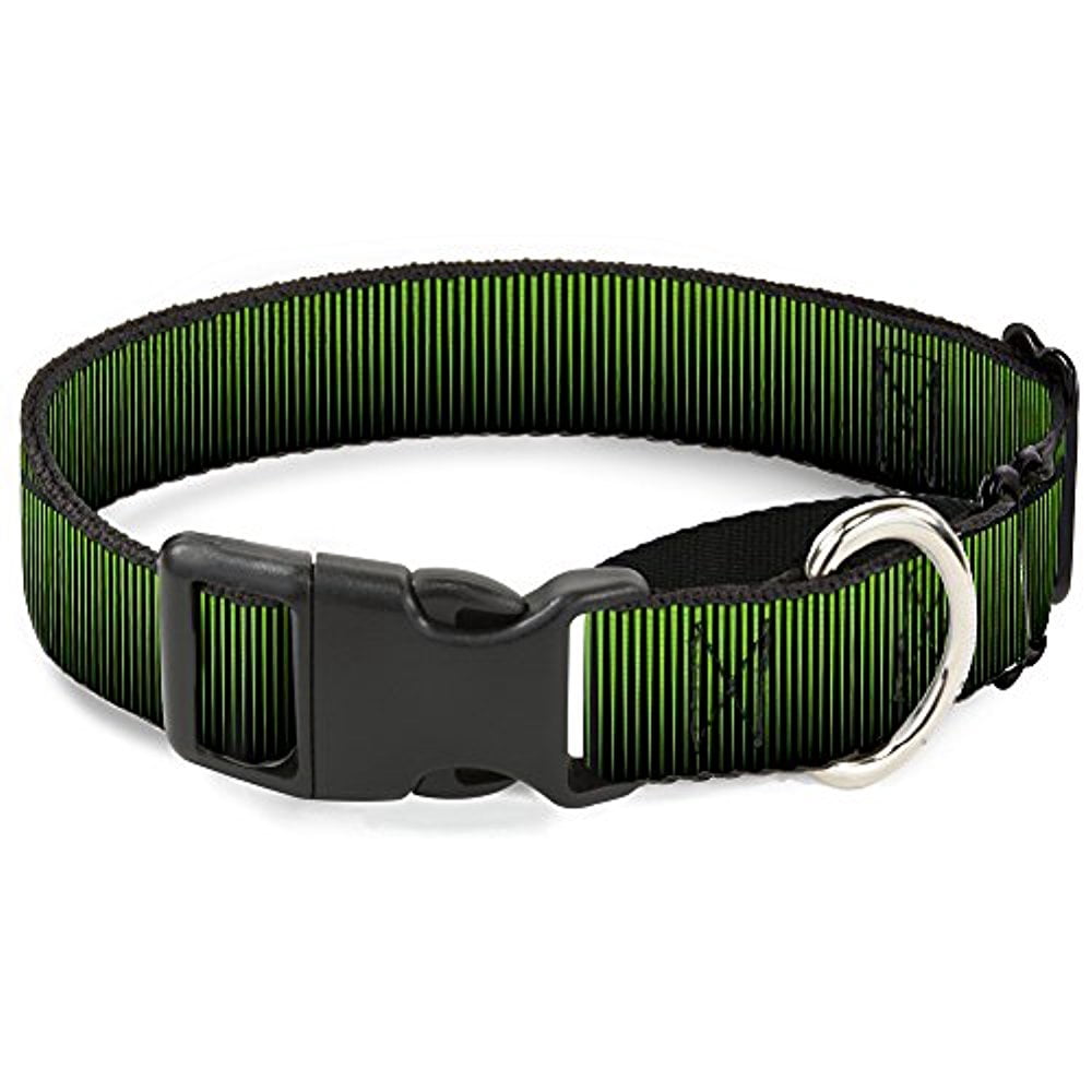 buckle-down vertical stripes transition black yellow martingale dog collar