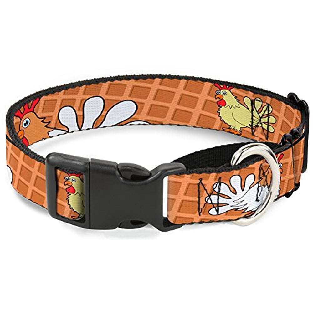 buckle-down waffle chicken poses martingale dog collar