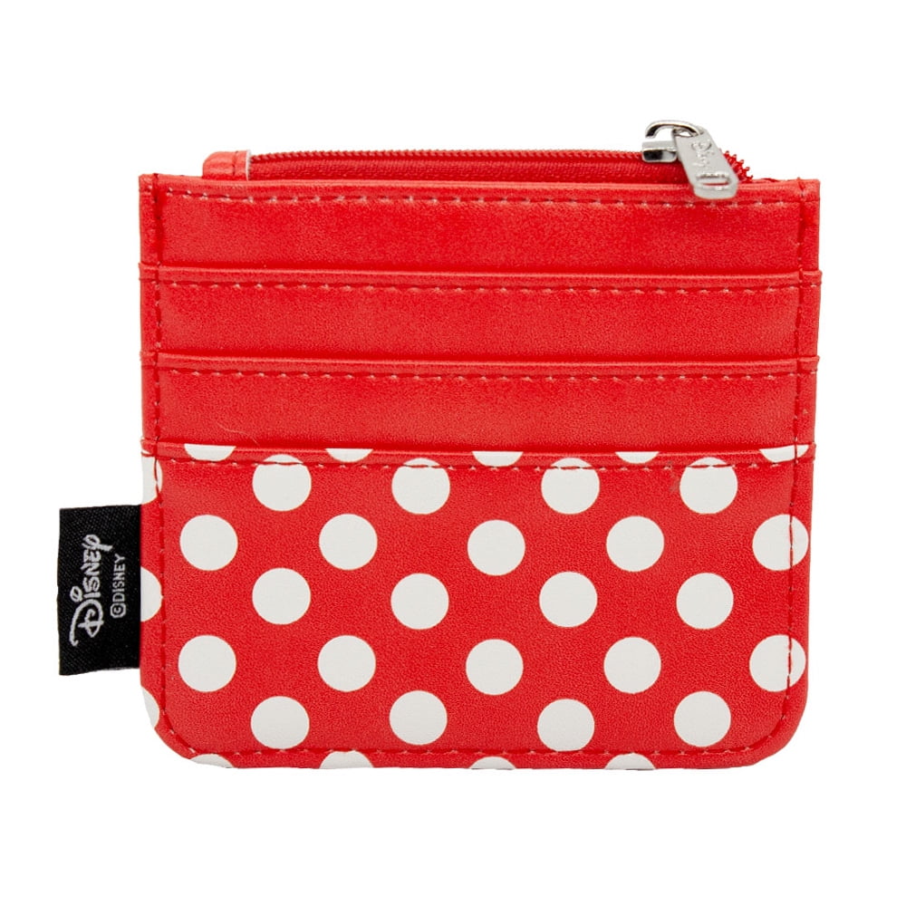 BuckleDown Women's Disney Wallet, ID Zip Top, Minnie Mouse Signature