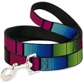 thumbnail image 1 of Buckle-Down "Zarape7 Vertical Pinks Blues Greens Black" Dog Leash, 1 of 1