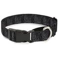 thumbnail image 1 of buckle-down zebra head black gray martingale dog collar, 1 of 1
