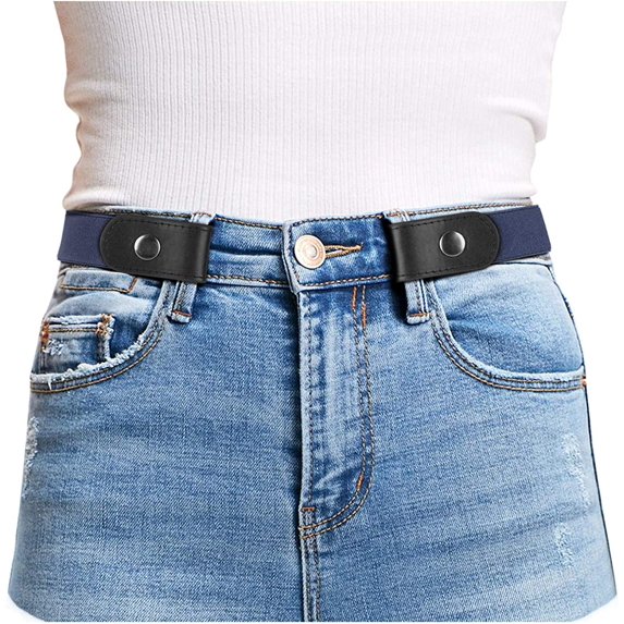 Buckle Free Comfortable Elastic Belt for Women or Men, Buckle-less No Bulge No Hassle Invisible Belts 39in