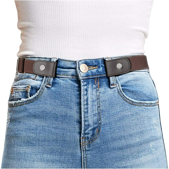 Buckle Free Comfortable Elastic Belt for Women or Men, Buckle-less No Bulge No Hassle Invisible Belts 39in