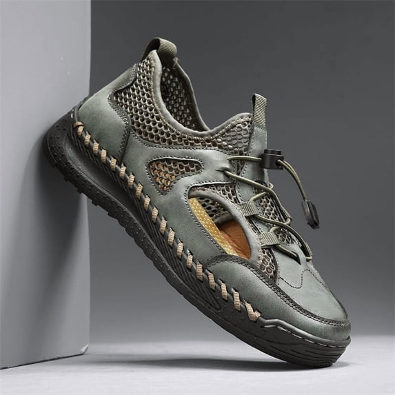 Buckle-Lace Mesh Outdoor Hiking Shoes
