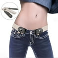thumbnail image 1 of Buckle-Less Belt Hooks 1 Pack, Tactical Metal Hook Elastic Belt, Adjustable Magic Tape No Buckle EDC Band for Man Women, 1 of 7