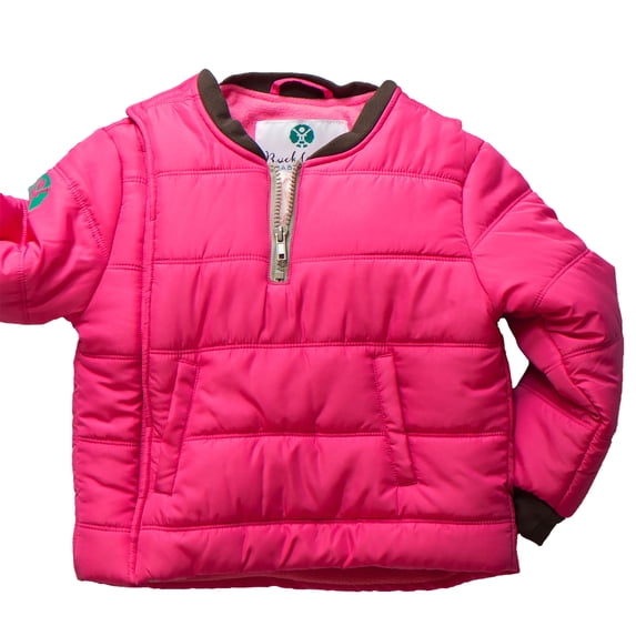 Buckle Me Baby Coat - Safer Car Seat Coat Girls Winter Jacket - Power of Pink - Size 18 Months