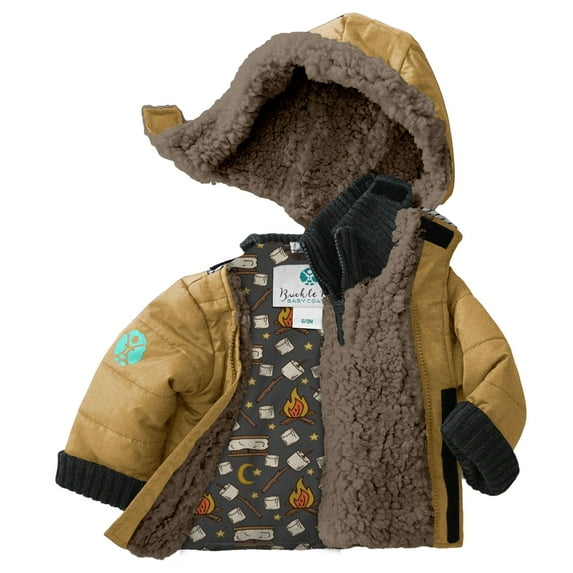 Buckle Me Baby Coat - Safer Car Seat Coat Unisex Winter Jacket with Hood for Toddlers- Love You S'most Collard Toastiest - Size 24 Months / 2T - As Seen On Shark Tank