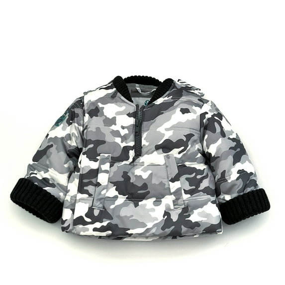 Buckle Me Baby Coats - Safer Car Seat Toddler Girls Warm Winter Jacket/Quick Close Winter Coat - Camo Black / White- Size 4T - As Seen On Shark Tank