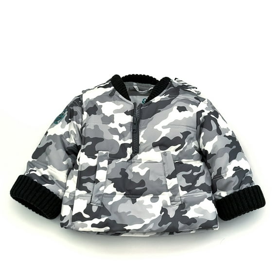 Buckle Me Baby Coats - Safer Car Seat Toddler Girls Warm Winter Jacket/Quick Close Winter Coat - Camo Black / White- Size 6 - As Seen On Shark Tank