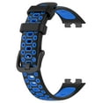 thumbnail image 1 of Buckle Smart Watch Replacement Watchband Bracelet Silicone Watch Strap Two-Color BLACK&BLUE, 1 of 8