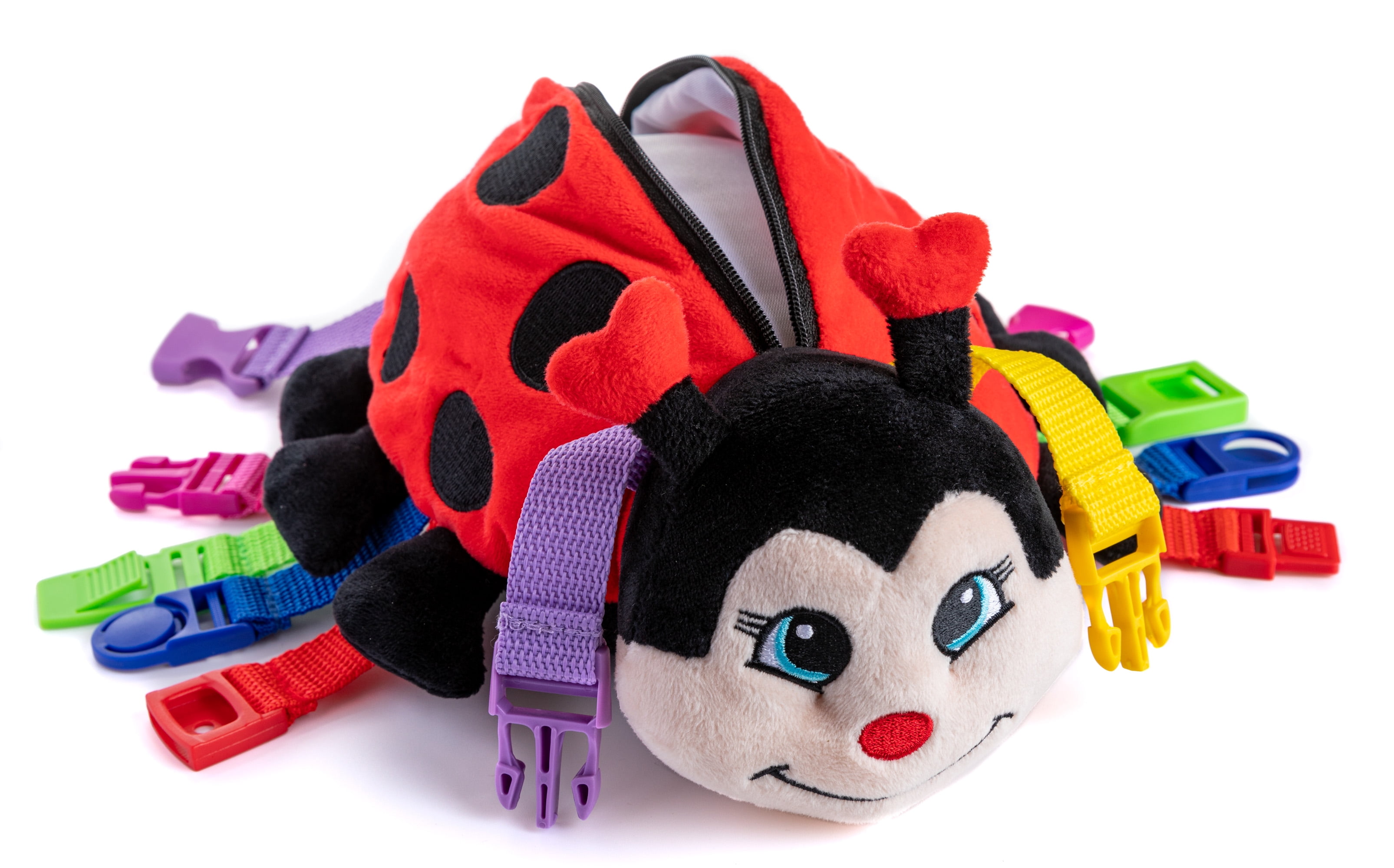 Buckle Toy Becky Ladybug Plush Toddler Early Learning Basic Life Skills Toy Walmart