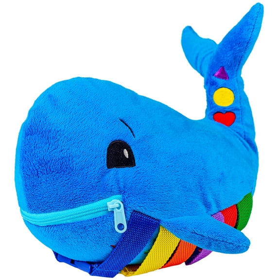 Buckle Toy - Blu Whale - Learning Activity Travel Toy