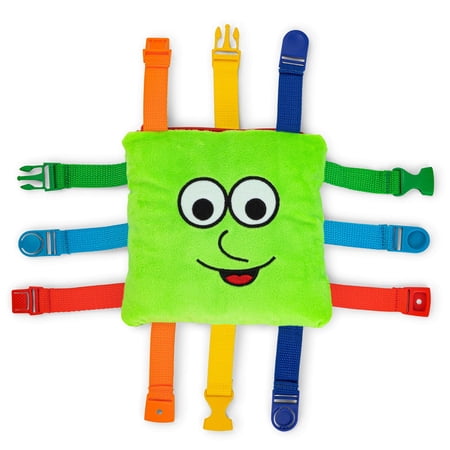 Buckle Toy Buster Square - Develop Fine Motor Skills and Problem Solving, Travel Toy