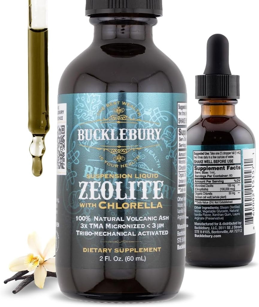 Bucklebury Zeolite Liquid Suspension, Chlorella Detox, Immune and