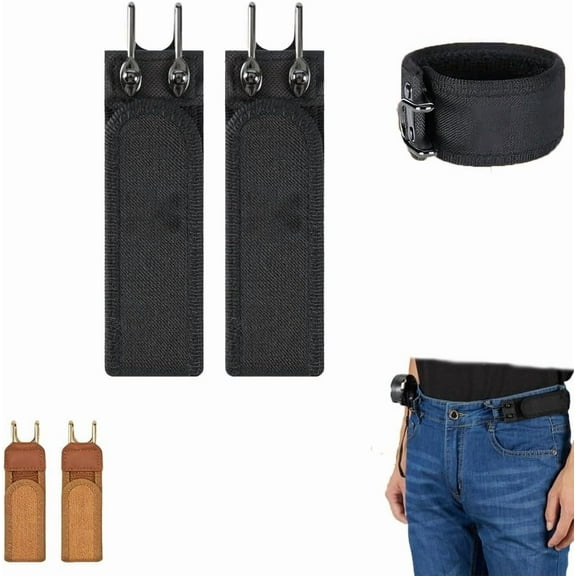 Buckleless Belt Hook, Tactical Metal Hook Elastic Belt, Comfortable and Easy To Use, Gift for men, Valentine's Day gift