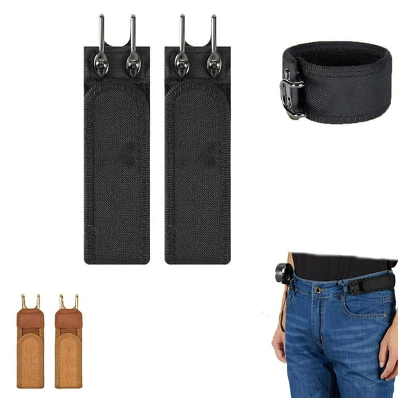 Buckleless Belt Hook, Tactical Metal Hook Elastic Belt, Comfortable and Easy To Use, Gift for men, Valentine's Day Gift