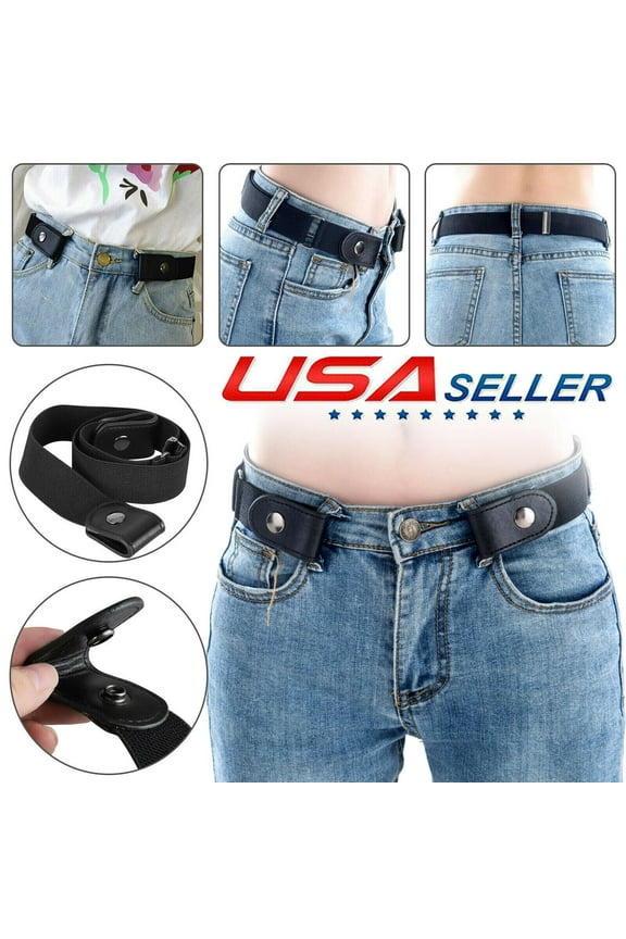 Buckleless Buckle Free Lazy Invisible Waist Belt,Women Men Simple Style Elastic No Buckle Hassle Stretch Waist Belt For Jeans Pants Dress