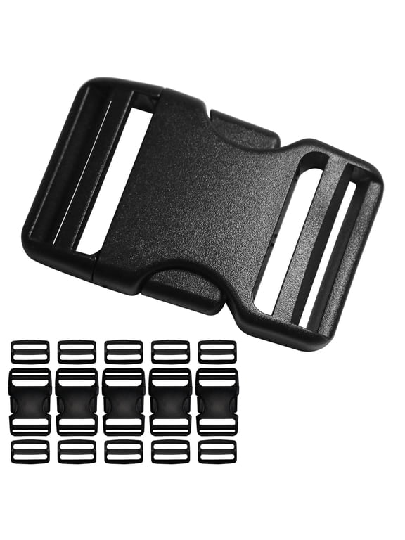 Buckles for 2 inch Wide Webbing Straps Buckle Clip 5 Set and 10 Pcs Tri-Glide Slide Fit 2" Nylon Web Belt