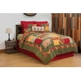thumbnail image 1 of Buckley Deer Bear Green Cabin Lodge King 3 Piece Quilt Set, 1 of 8