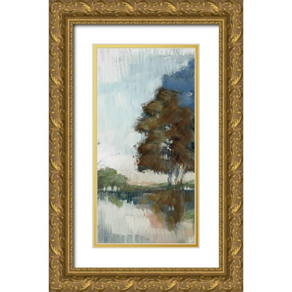 Buckley, Mary Parker 18x32 Gold Ornate Wood Framed with Double Matting Museum Art Print Titled - Highland View I