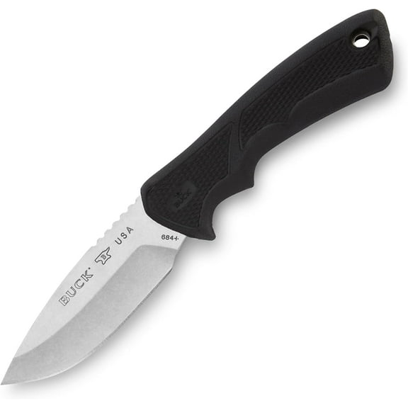 Buck Knives 684 Small BuckLite Max II Hunting Knife, 3-1/4" Fixed Blade, Rubber Handle, 2.8 oz