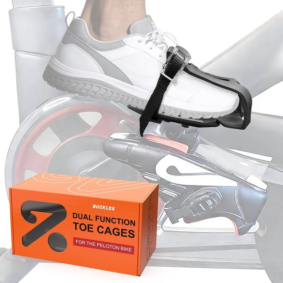 Bucklos Toe Cage for Peloton Bike - Pedals,Convert Look Delta to Dual Function Pedal Ride with Sneakers or Peloton Shoes,Indoor Exercise Bike Accessories for Family, Friends