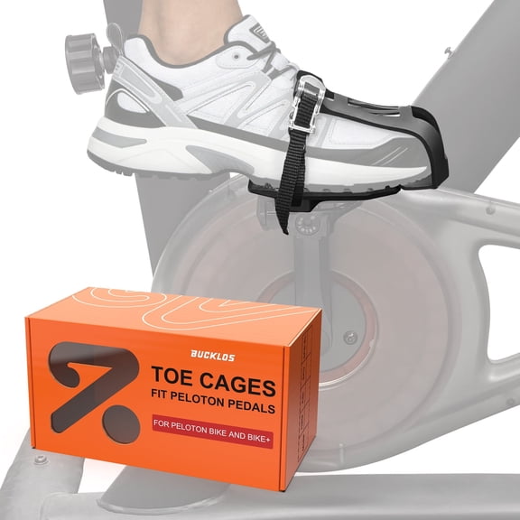 Bucklos Toe Caged adapters for Bike Pedals,Convert Delta to Toe Cages Pedal with Strap Ride with Sneakers,Indoor Exercise Bike Accessories for Friends, Family
