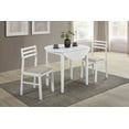 thumbnail image 1 of Coaster Bucknell 3-Piece Round Drop Leaf Dining Table Set, White, 1 of 19