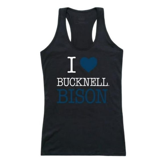 Bucknell University Women Love Tank Top, Black & White - Small