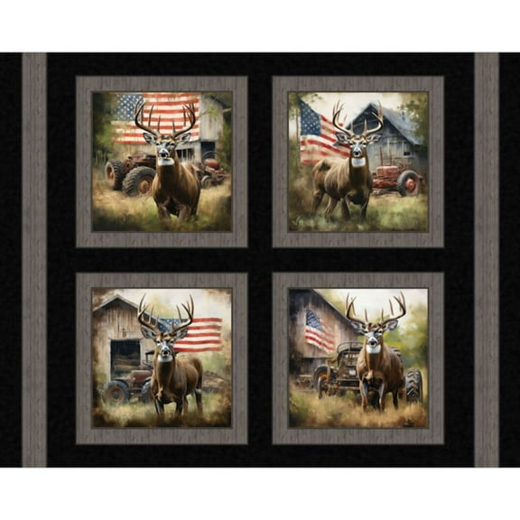 Bucks Barns Pillow Panel Cotton Fabric
