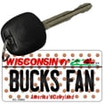 thumbnail image 1 of Bucks Fan Wisconsin State License Plate Tag Key Chain KC-10863 3" x 1.5" Key Chain (KC), 1 of 1