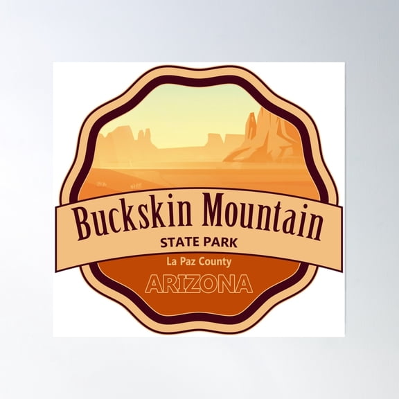 Buckskin Mountain State Park La Paz County Poster Wall Art, Modern Wall Decor, 30x30 UNFRAMED