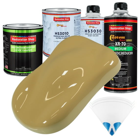 Buckskin Tan Premium Quart Kit Low VOC URETHANE BASECOAT Car Auto Body Paint Kit