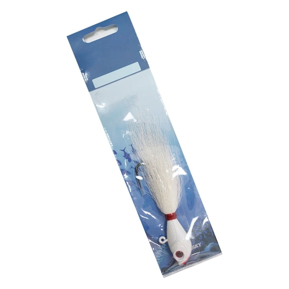 Bucktail Jigs 56g 2oz Glow Hair Jigs Fishing Lure Baits Jigs Head Swimbait for Flounder Fishing Hair Swimbait