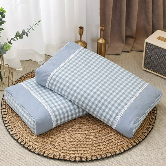 Buckwheat Cervical Pillow for Adults Orthopedic Neck Support Pillow 48x25x8cm Beige,Blue,Green Options Comfortable & Shape-Stable for Sleeping & Reading