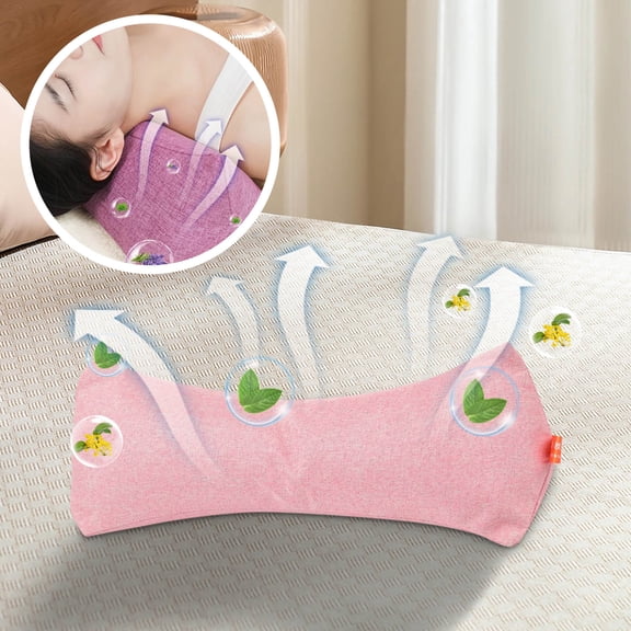 Buckwheat Cervical Pillow Natural Filling Support, Ergonomic Neck Support Pressure Relief Design, Breathable Comfortable Sleep Aid Pillow, Home Bedroom Sleeping Support Buckwheat Pillow